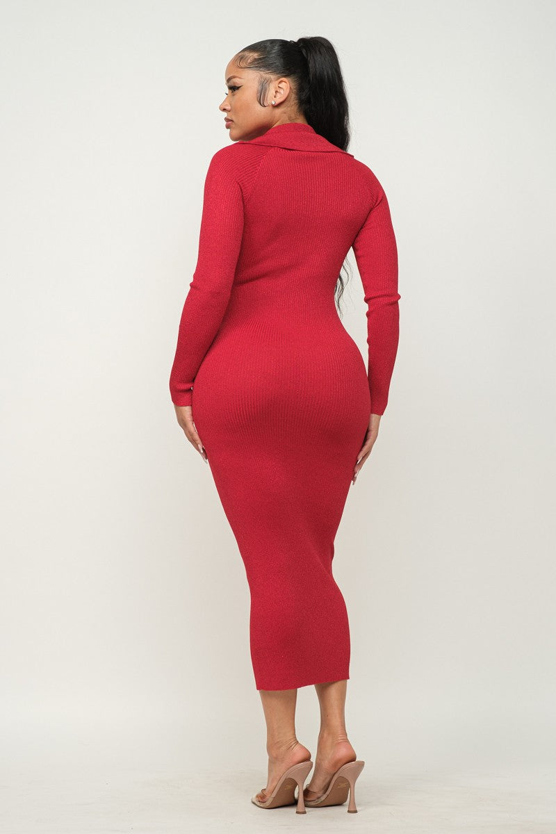 SA Red Bodycon Dress