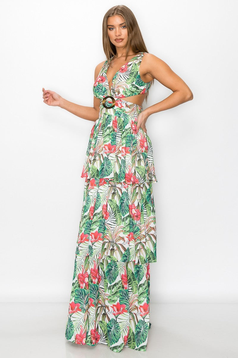 Floral Print Maxi Dress