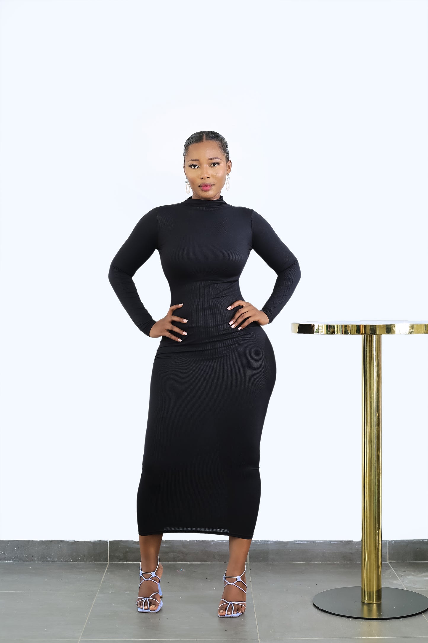 Its All About me Turtle Neck Dress Navy