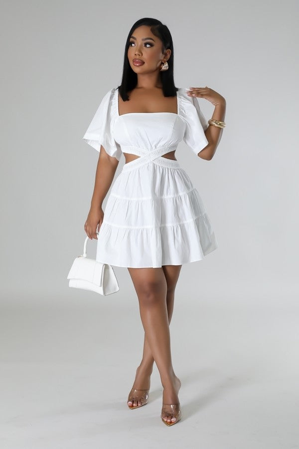 cut it out dress white