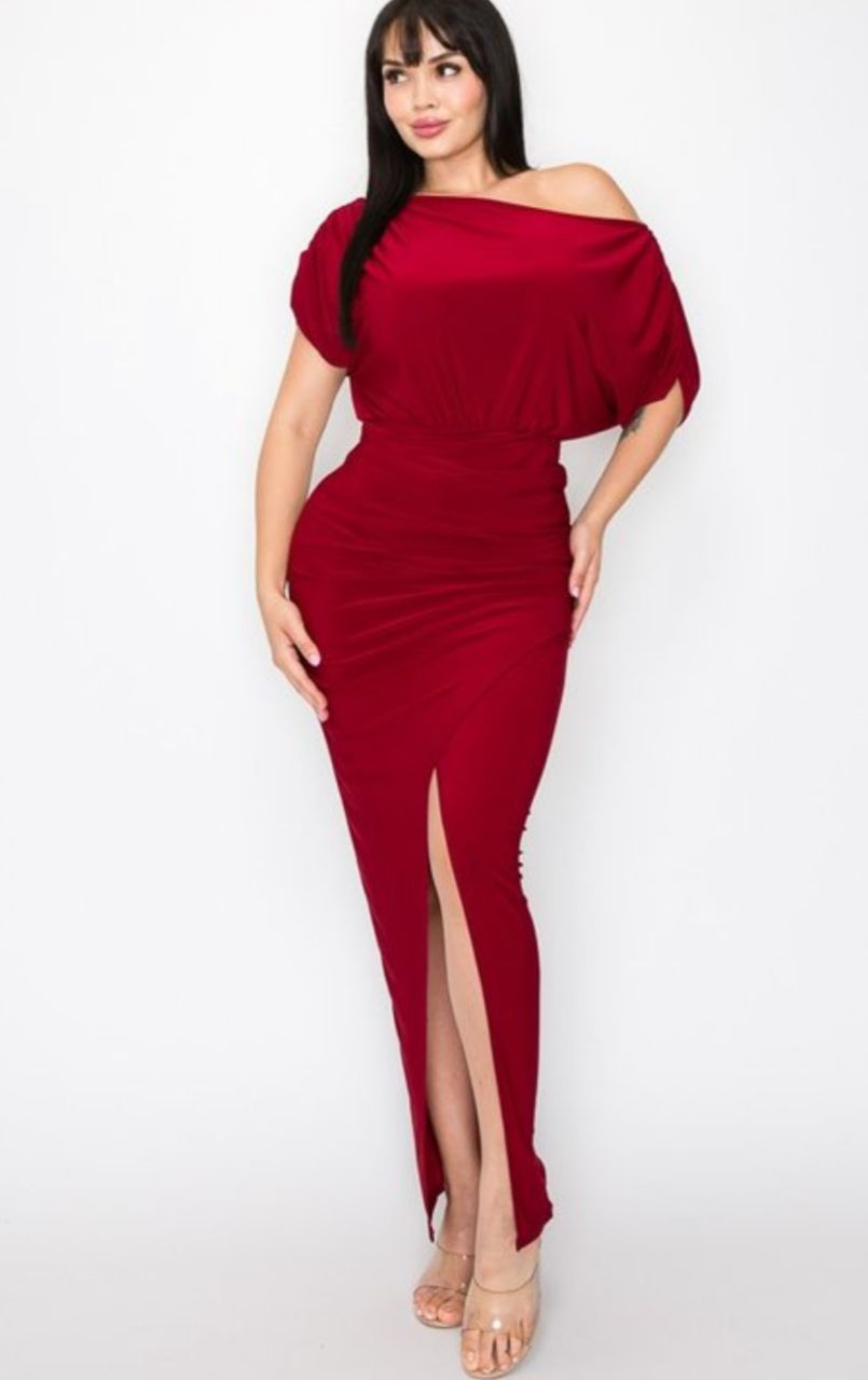 half sleeve  maxi dress
