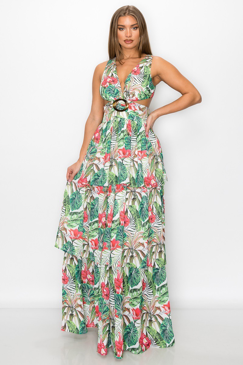 Floral Print Maxi Dress