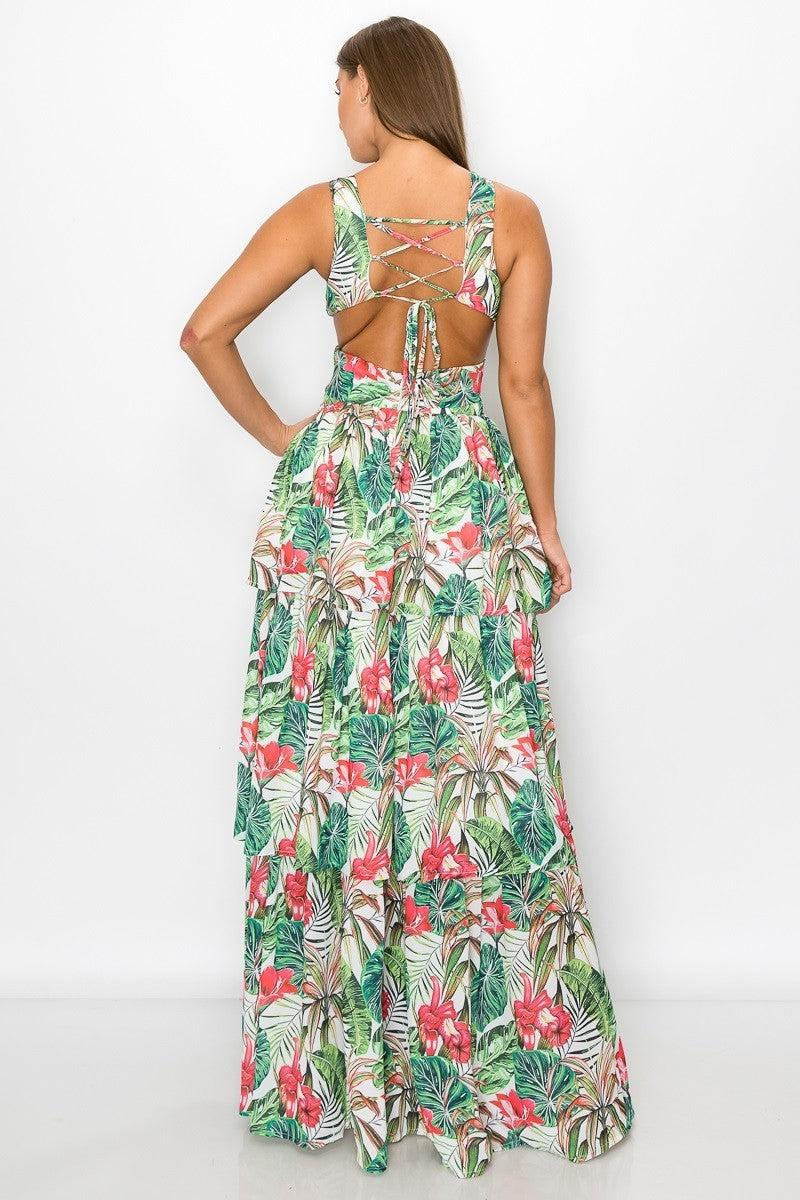Floral Print Maxi Dress