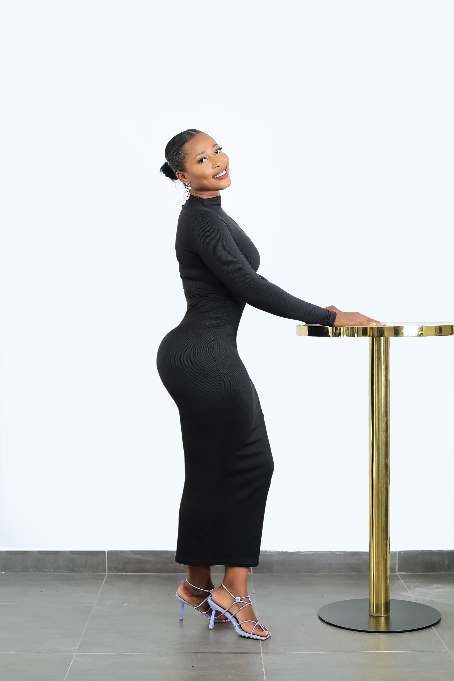 Its All About me Turtle Neck Dress Navy