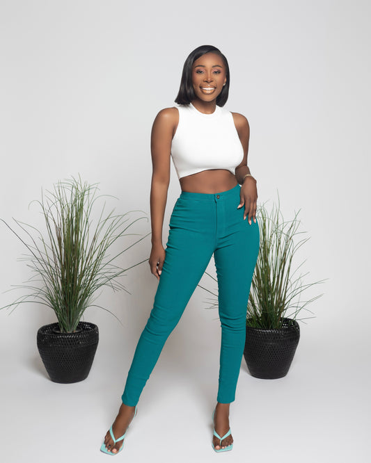 Teal Highwaisted Jeans